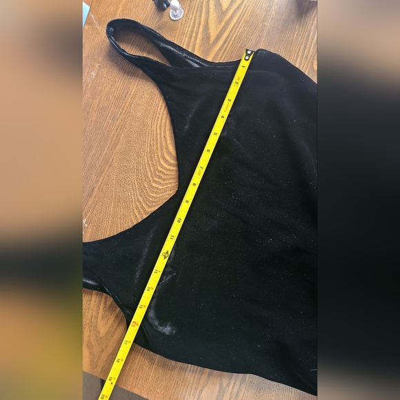 Neiman Marcus Velvet Deep V Black Evening Dress - Picture 9 of 11